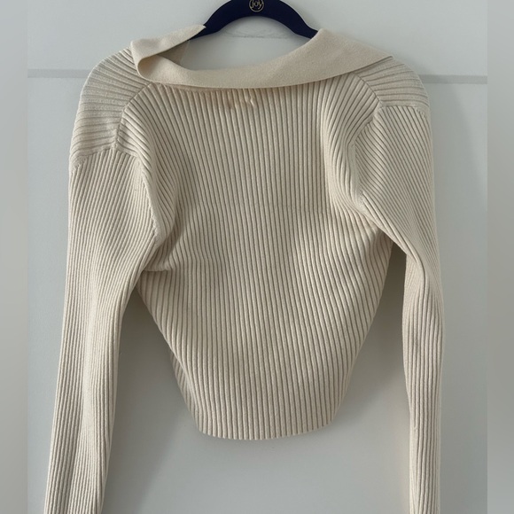 Aerie Cream Button Up Sweater - Picture 2 of 3